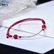 Putuo Mountain 2024 landing silver braidet women's braided anklet bamboo backgammon red rope transfer beads couple gift