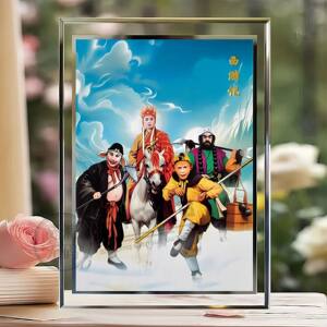 Crystal Photo Frame, Glass Photo Frame, Computer Desk Decoration, Gift for Classmates and Friends, Featuring a Portrait from the Journey to the West Game