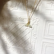 LUUL Chat with Yizhichun 925 Silver Hetian Jade Mermaid Tail Small Fudou Clavicle Chain Light Luxury Niche Design