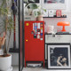 Dopamine Storage Cabinet, Simple Modern Bedroom Storage Cabinet, Adjustable Multi-Layer Single-Door Metal Cabinet, Password Storage Cabinet