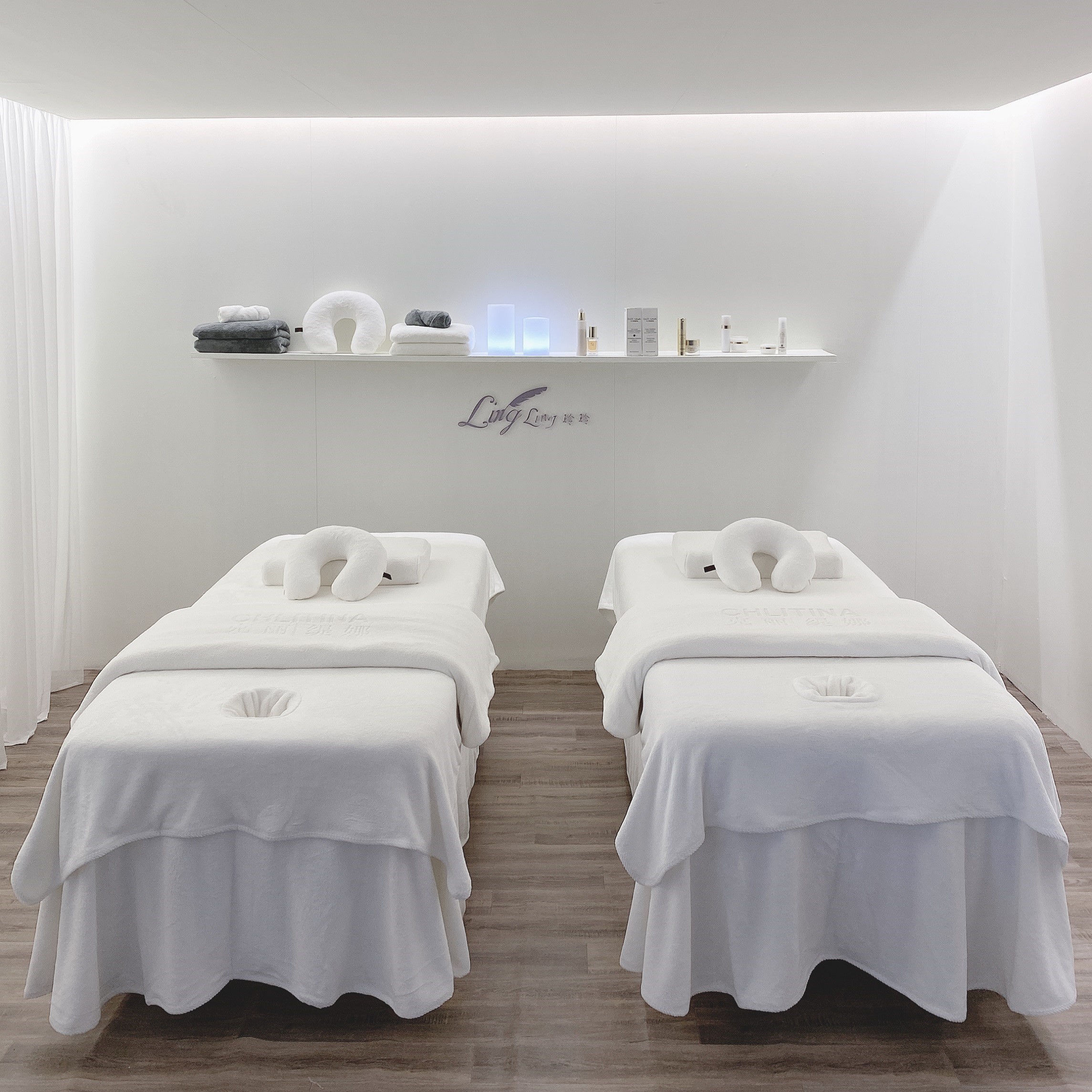 Beauty Bed Hood Non-slip Four Sets Universal Pure Color Nordic Wind Bed Cover Massage