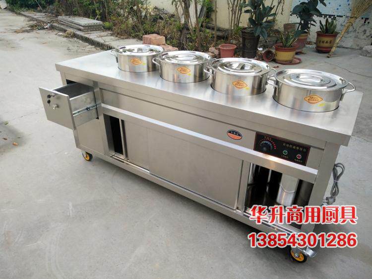 Stainless steel commercial thermal insulation porridge car breakfast car thermal insulation car soup porridge pool car thermal insulation soup table warm bag table food table