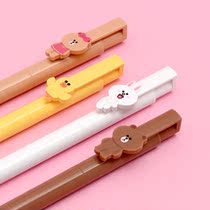 KACO Brown Bear Connie Rabbit limited Ruiji gel pen set LINE FRIENDS Press Type 0 5mm