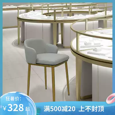 Jewelry store chair glasses shop custom high stool counter stainless steel rose gold jewelry bar gold shop