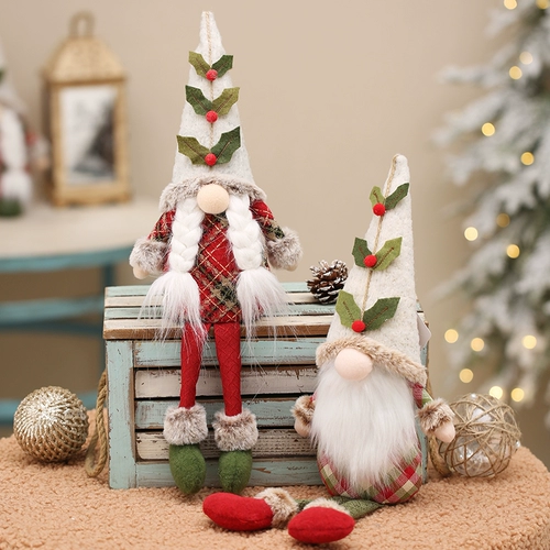 Рождественская креативная настольная кукла, ткань, декор, плюшевая