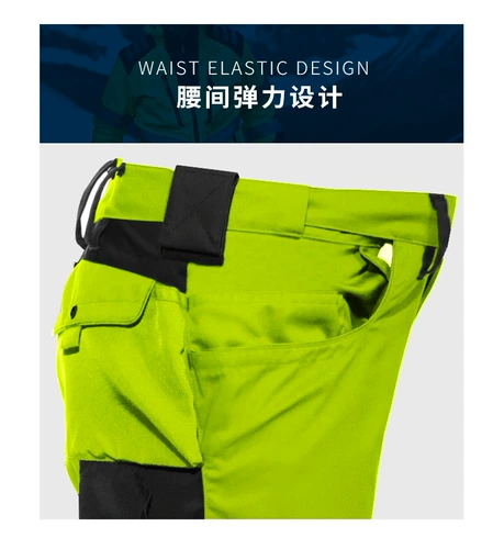 Полиэфир -коттон флуоресцентный мульти -карманный строительный инженерный инженерный инженерный инженерный инженер