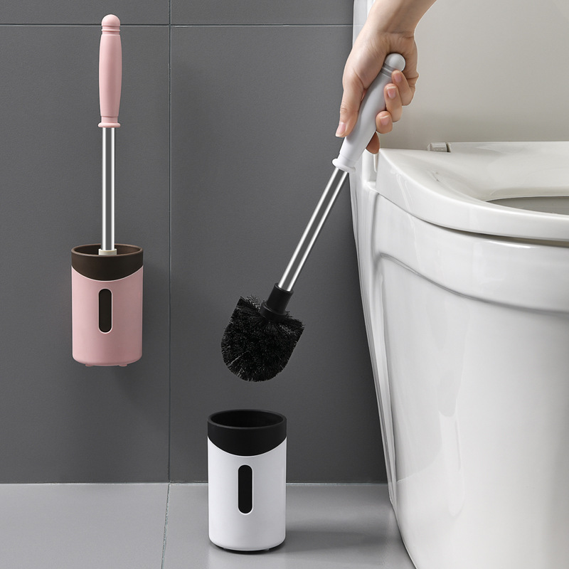 Toilet brush clamp tongue silicone latex dead angle wipe toilet artificial brush with lid soft wall household