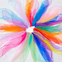 60cm Chiffon square towel Dance stage performance handkerchief Silk scarf Red silk gauze towel Orff musical instrument kindergarten