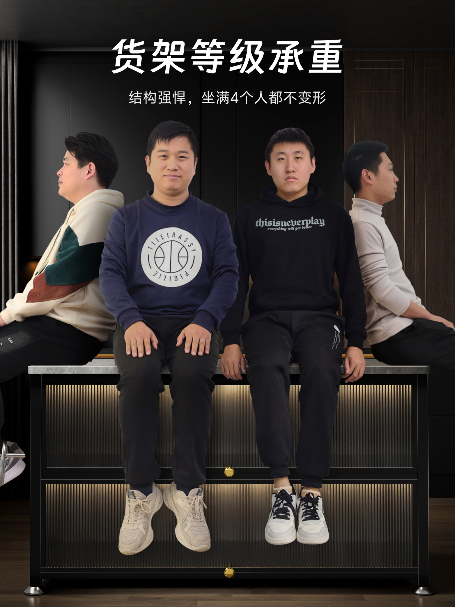 Extra Wide and Thick Slate Kitchen Storage Rack, Floor-Standing Multi-Layer Household Multi-Functional Storage Cabinet, Pot and Bowl Storage Cabinet