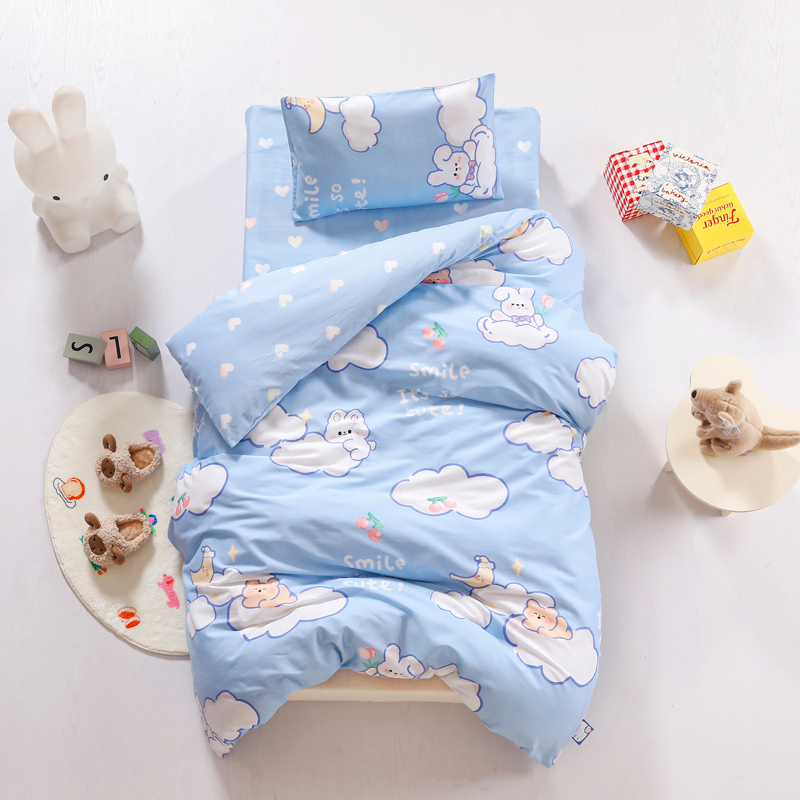 Children's Kindergarten Quilt Three Sets Pure Cotton Air Conditioning Bed Goods All Season Universal Baby Bed Tasting Summer Quilt Cover 60 * 135-Taobao