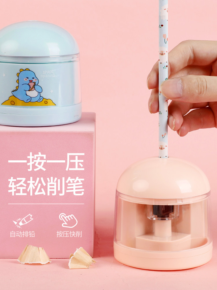 Extraordinary automatic pencil sharpener children's pencil sharpener primary school students electric pencil sharpener cartoon small push-down pencil sharpener