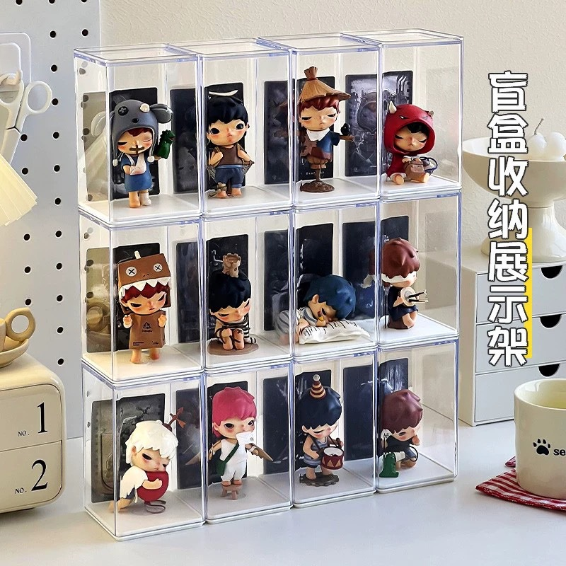 Blind box storage display rack transparent acrylic dust-proof cabinet