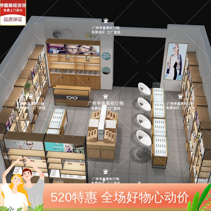 New lacquer glasses display cabinet glass dwarf double - sided glasses shelf high cabinet customized