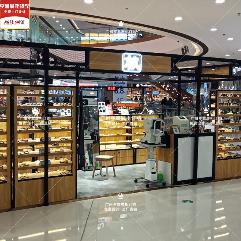 Boutique lacquer-free panel glasses cabinet display cabinet vertical sunglasses high cabinet Short cabinet of Guangdao Glasses rack factory customized