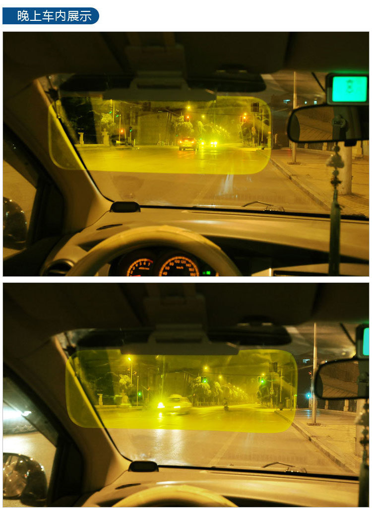 Anti-Glare High Beam Light Blocker, Strong Light Car Anti-Glare Night Vision Sun Visor, Day and Night Dual-Use Sun Protection Goggles