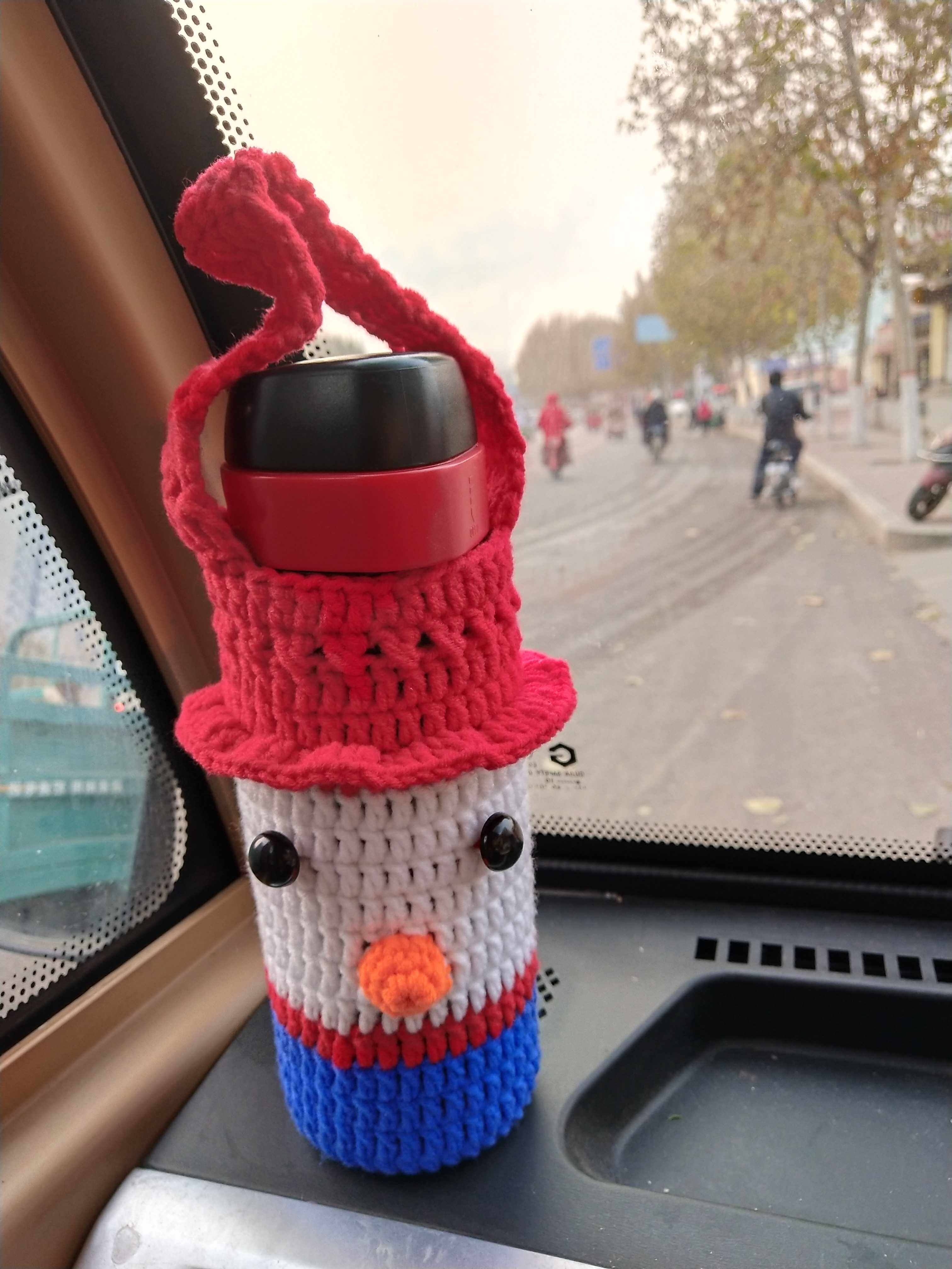 500 ml portable water glass bag children's cup cover universal themed cup cover water glass protective sleeve anti-scalding cup snow man