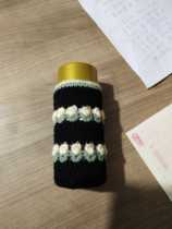 Hand-crocheted wool tulip style cup cover creative thermos cup with portable thermostat universal 400-500ml