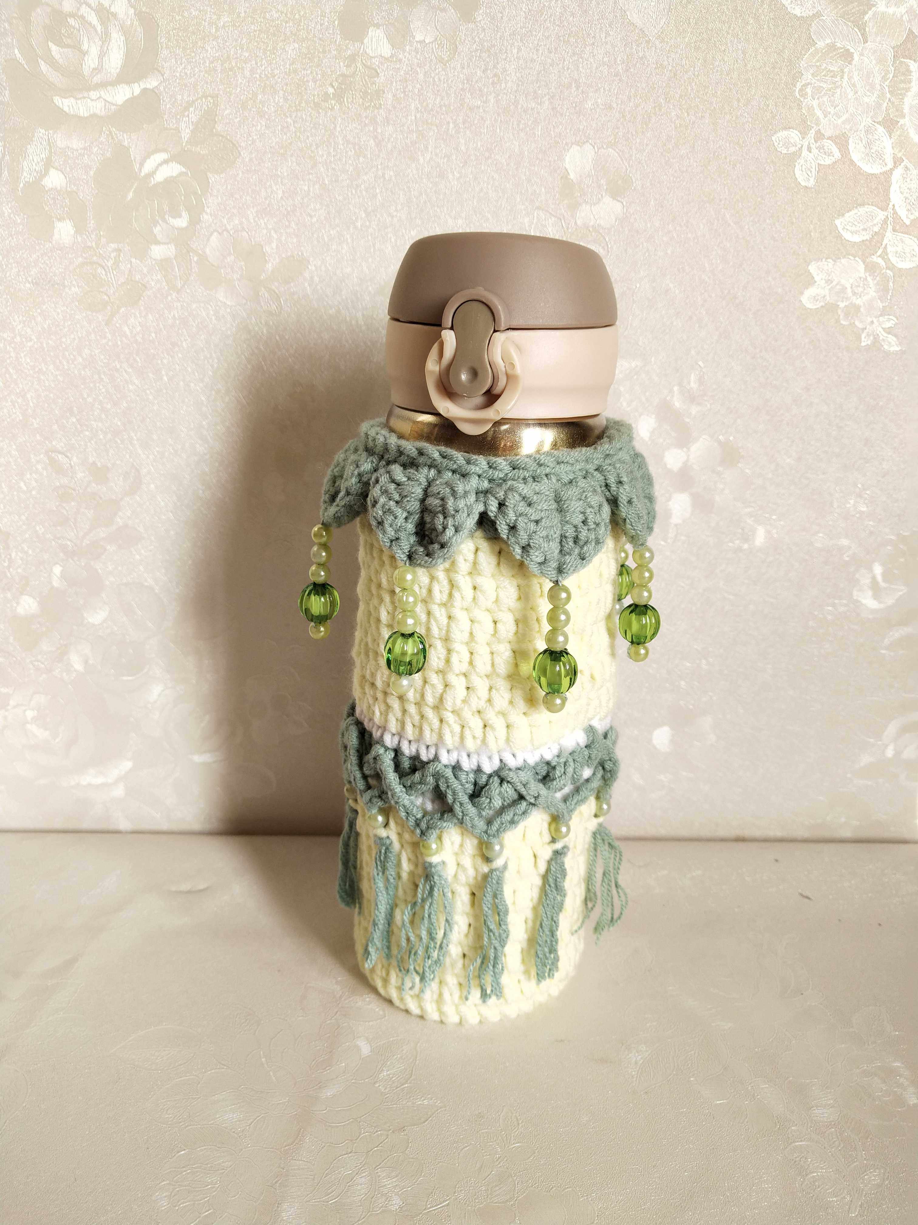 Hand-knit cup cover protective cover for hot insulation general diet magician creative cup sleeve palace roll curtain