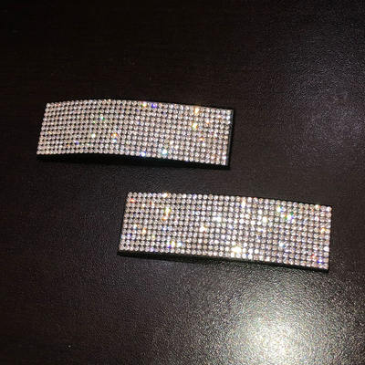 Korean-style square water diamond press clip, edge clip, broken hair clip, bangs clip, design sense, high-end small clip headwear, hair clip, hair accessory