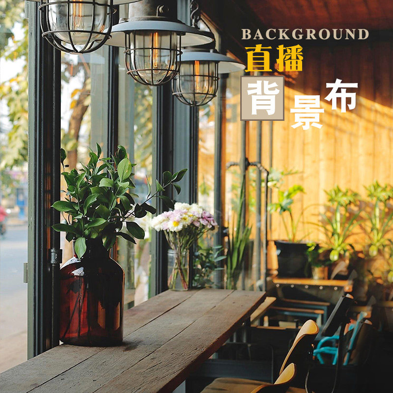 Live background cloth Café Background Mobile ins Decoration Large Size Anchor Background Cloth Photo Background Cloth