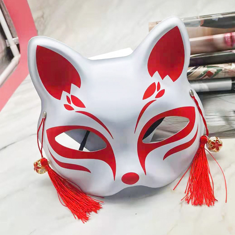 Colour drawing day style and wind fox half face mask Gust cat face Marvel cosplay Cartoon Mask