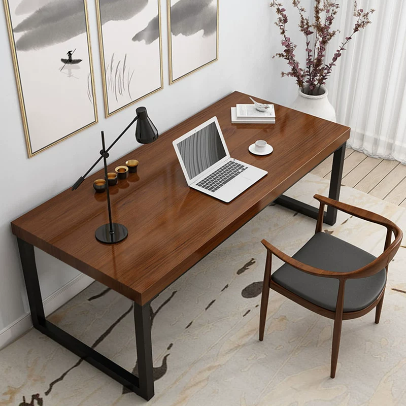Solid wood computer desk table table -type e -sports table workbench writing office calligrapher small bedroom double desk