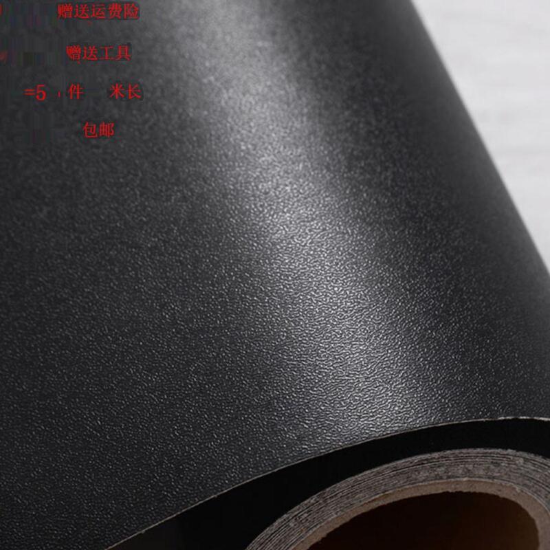 Black Wood Grain Leather Self-Adhesive Speaker Stickers for Furniture, Overall Cabinet Wall Renovation, Waterproof and Thickened Decorative Film