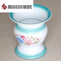 Adult enamel urinal elderly urine bucket deodorant thickened old-fashioned urinal with lid household pregnant womens high-footed spittoon jar for women