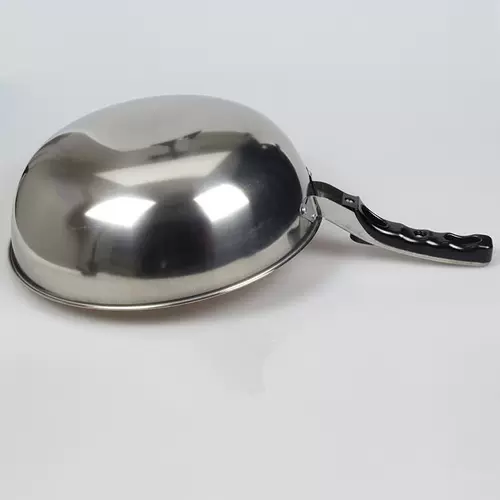 Кастрюля из нержавеющей стали, вок из нержавеющей стали 304, бытовой вок, утолщенный вок из нержавеющей стали, ложка для жарки, ультратонкая кастрюля для холодного блюда