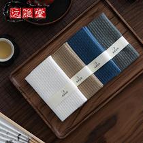 Tea cup pad cloth absorbent tea towel high-end cotton and linen tea tray small tea mat square towel tea table cloth tea table special towel and tea set