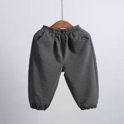 Summer can wear thin boy Haren pants 2020 Spring and Autumn casual baby pants children's bloomers cotton hemp pants