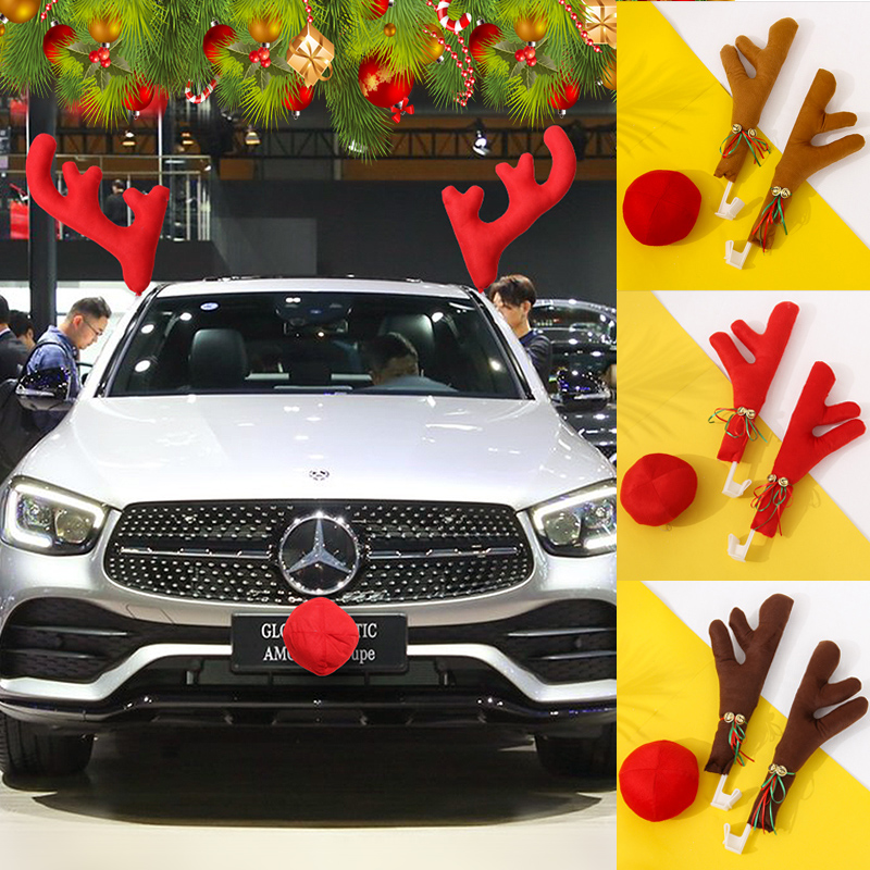 Car Roof Decoration Christmas Deer Corner Creative Personality Car Accessories Hem Pendant Christmas Placement Car Show Event-Taobao