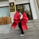 В новогоднем пакете красного материала [75см] в комплекте двусторонний скотч + крючок.