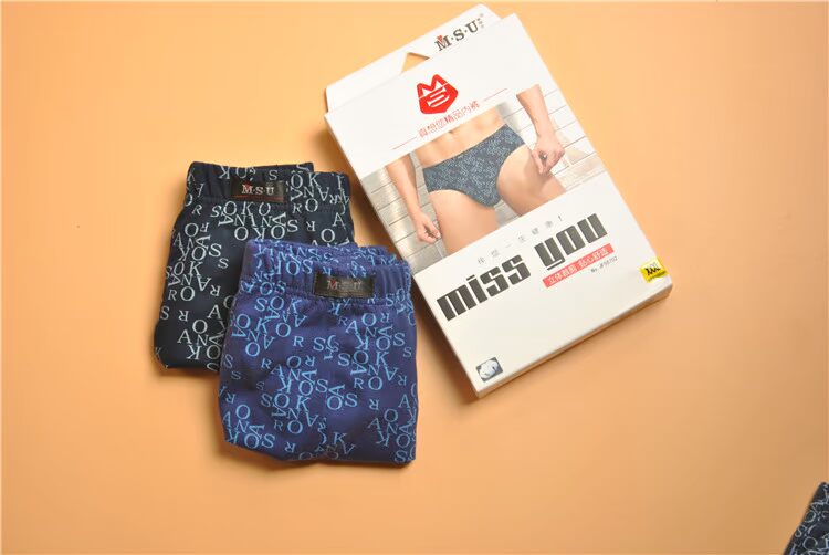 {拼 团} siêu thị đồ lót nam tam giác 100% cotton cotton cotton hoa eo đồ lót nam ưu đãi đặc biệt quần boxer nam