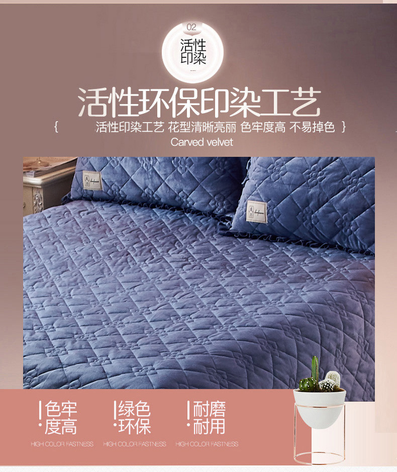 Chăn bông châu Âu trải giường đơn mảnh mùa đông Fale cashmere váy ngủ dày ấm nhung lanh giường trải giường
