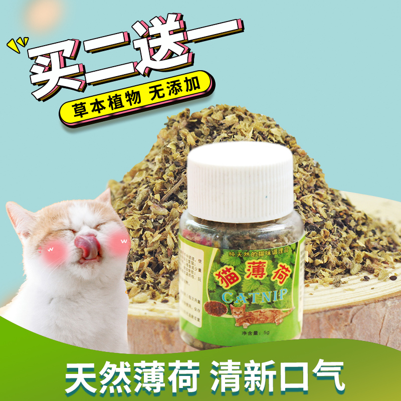 Cat snacks Catnip 5g bottle Cat tartar fragrance Breath discharge hair balls Spit hair balls help digest cat grass