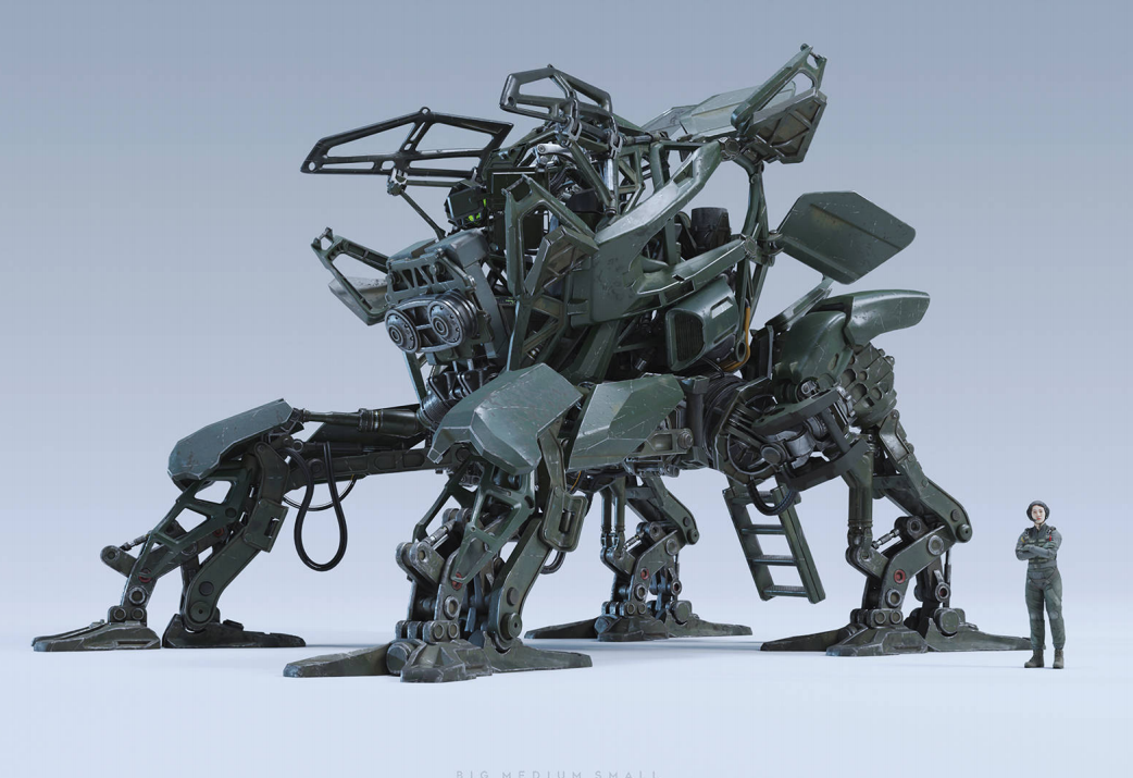 图片[5]-blender/OBJ/FBX末日机甲机械机器人模型科幻战车辆装甲变形A109-cg男孩