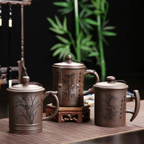 Raw mine purple sand individual cup office home large Master Cup drinking water Cup ceramic kung fu tea set Cup special price