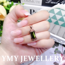 Yimeiyuan July MM fashion versatile green tourmaline pendant for women 18k gold natural emerald necklace 061916