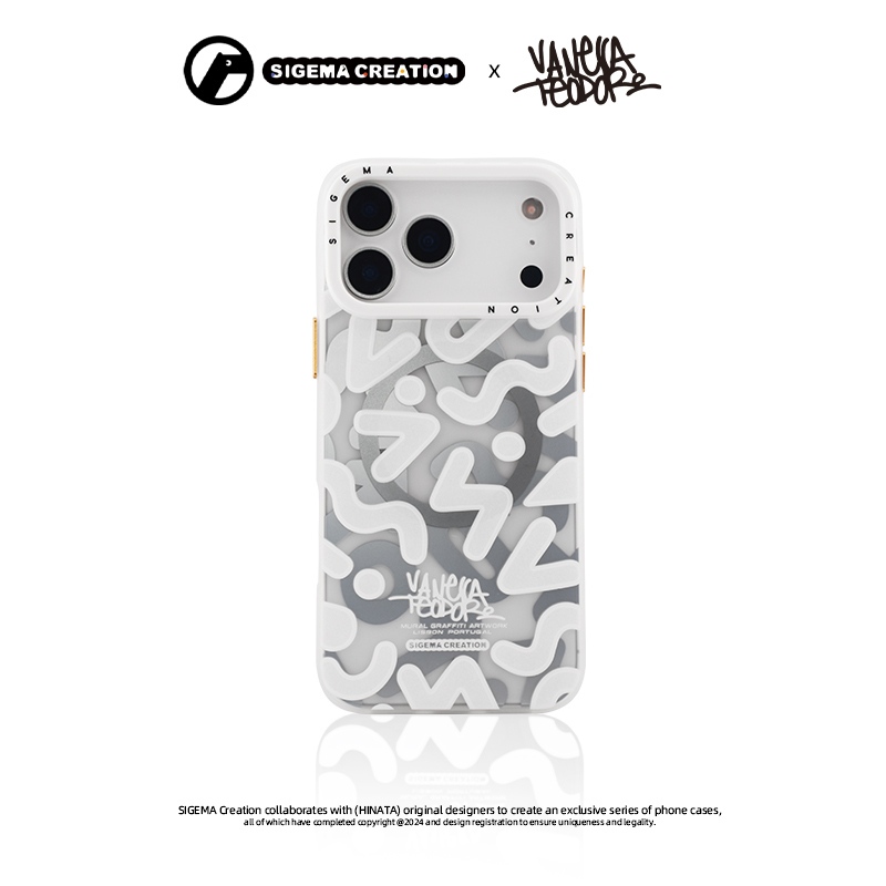 Sigemacreation Artist Collaboration Compatible with Apple 17 Pro Max Phone Case, Shockproof, Heat Dissipation, Magsafe Magnetic iPhone 17 Pro Phone Case, Camera Button Full Coverage, New Model Sigemacreation Artist Collaboration Compatible with Apple 17 Pro Max Phone Case, Shockproof, Heat Dissipation, Magsafe Magnetic iPhone 17 Pro Phone Case, Camera Button Full Coverage, New Model