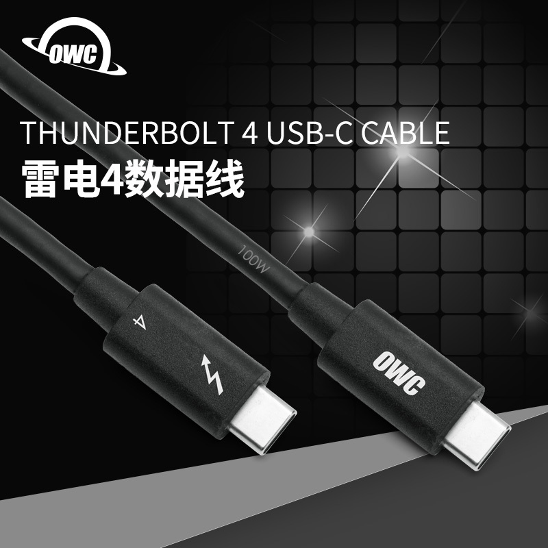 Owc Thunderbolt4 Data Cable Is Compatible with Thunderbolt3 and Is Suitable for Usb4/Thunderbolt4 and 3 Interfaces Owc Thunderbolt4 Data Cable Is Compatible with Thunderbolt3 and Is Suitable for Usb4/Thunderbolt4 and 3 Interfaces