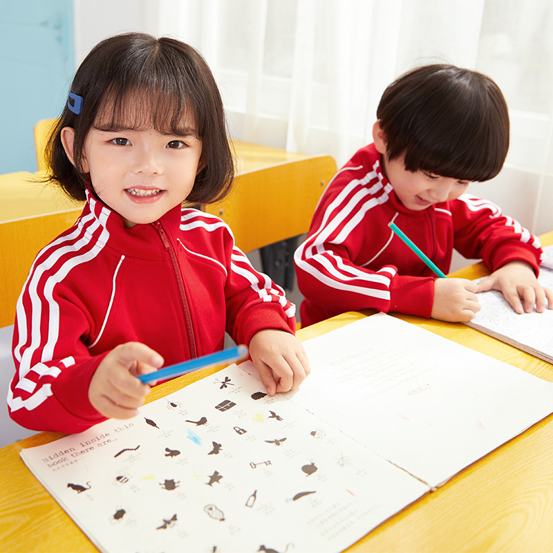 Kindergarten Garden Clothing Spring Autumn Winter Clothing Red Black White Striped Games Teachers Suit Elementary School Uniforms Class Uniforms