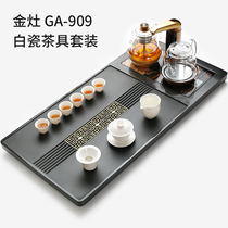 Wujinshi tea tray kung fu tea set automatic tea table kettle with induction cooker Integrated Household Tea Sea