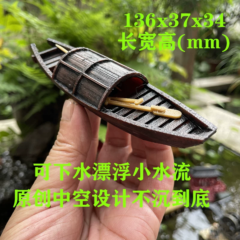 Черный навесной аквариум для Jiangnan с рыбками, декоративная микро-ландшафтная водная вставка, водоем из искусственных камней, декор для аквариума