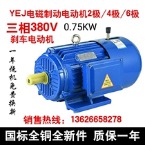 YEJ2 electromagnetic brake three-phase asynchronous motor YEJ-80M2-4 0 75KW brake motor Starter motor