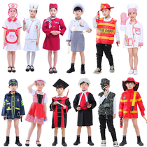 Childrens doctor Nurse overalls Firefighter Chef pilot Kindergarten graduation suit Professional performance clothing
