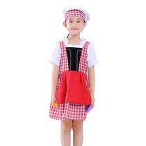 61 Childrens chefs serve kindergarten stage performance Costume Corner Colors Play small Chef Pastry Culinary Master Suit