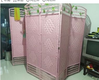 Rơm mây đơn giản phân vùng hiên nhà hàng văn phòng thương mại màn hình gấp màn hình nhà hàng phân vùng màn hình - Màn hình / Cửa sổ khung cửa sổ