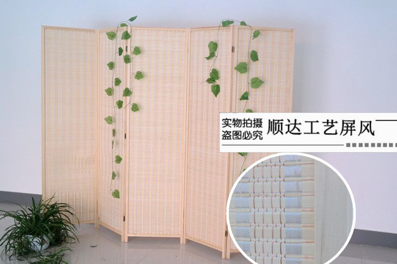 Mái hiên tre Nhật Bản hiện đại tối giản gấp màn hình thời trang nhà hàng khách sạn phân vùng phòng khách - Màn hình / Cửa sổ khung bao cửa gỗ