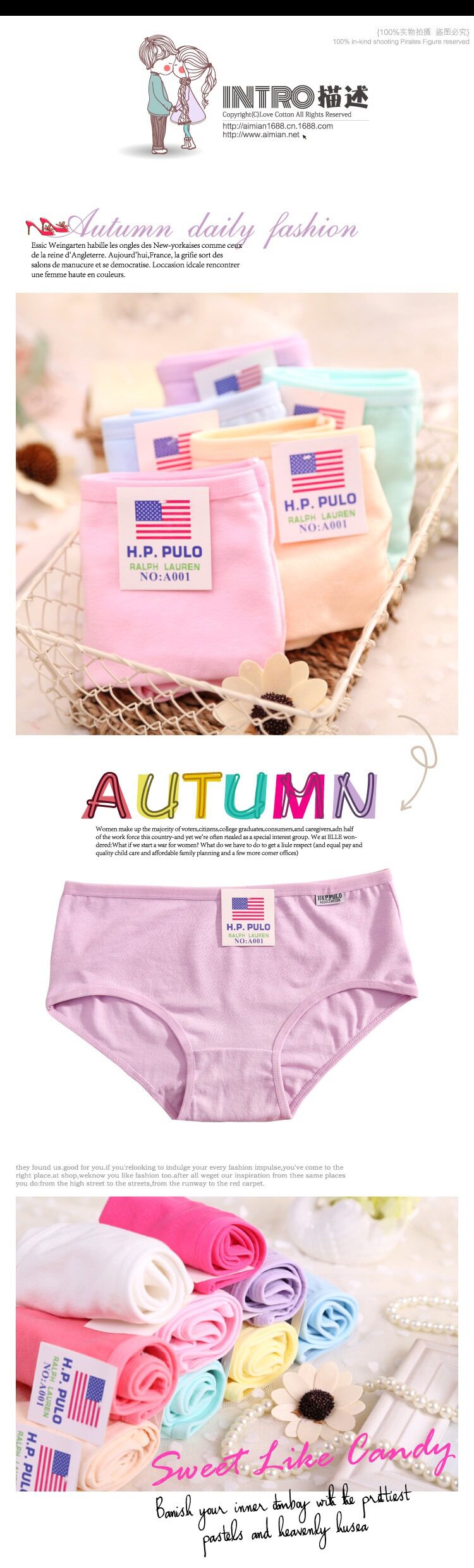 Slip A001 en coton - Ref 650431 Image 6